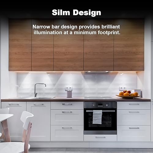 Miniatura 3 de Luces para debajo de la encimera para cocina, 3 paquetes de luces LED regulables de 12 pulgadas para debajo del gabinete, blanco frío 6000 K, luces