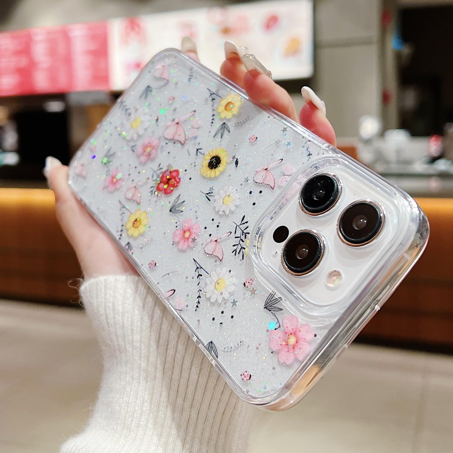 ATISIJIE Custodia per Xiaomi Redmi Note 12 Pro 4G,Fiore Fiori