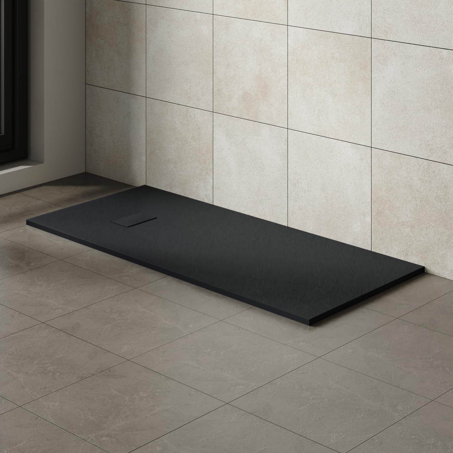 Aquariss SMC Rectangular 1700x800mm Shower Enclosure Base Tray Black