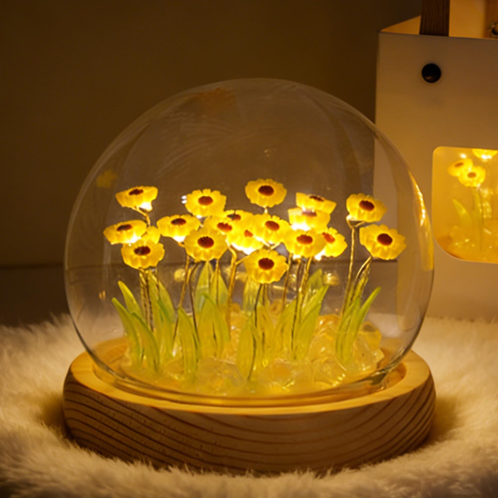 AWSOLAR Sunflower Lamp, Flower Lamp with Gift Bags for Women on Valentine's Day, Mother's Day, Christmas