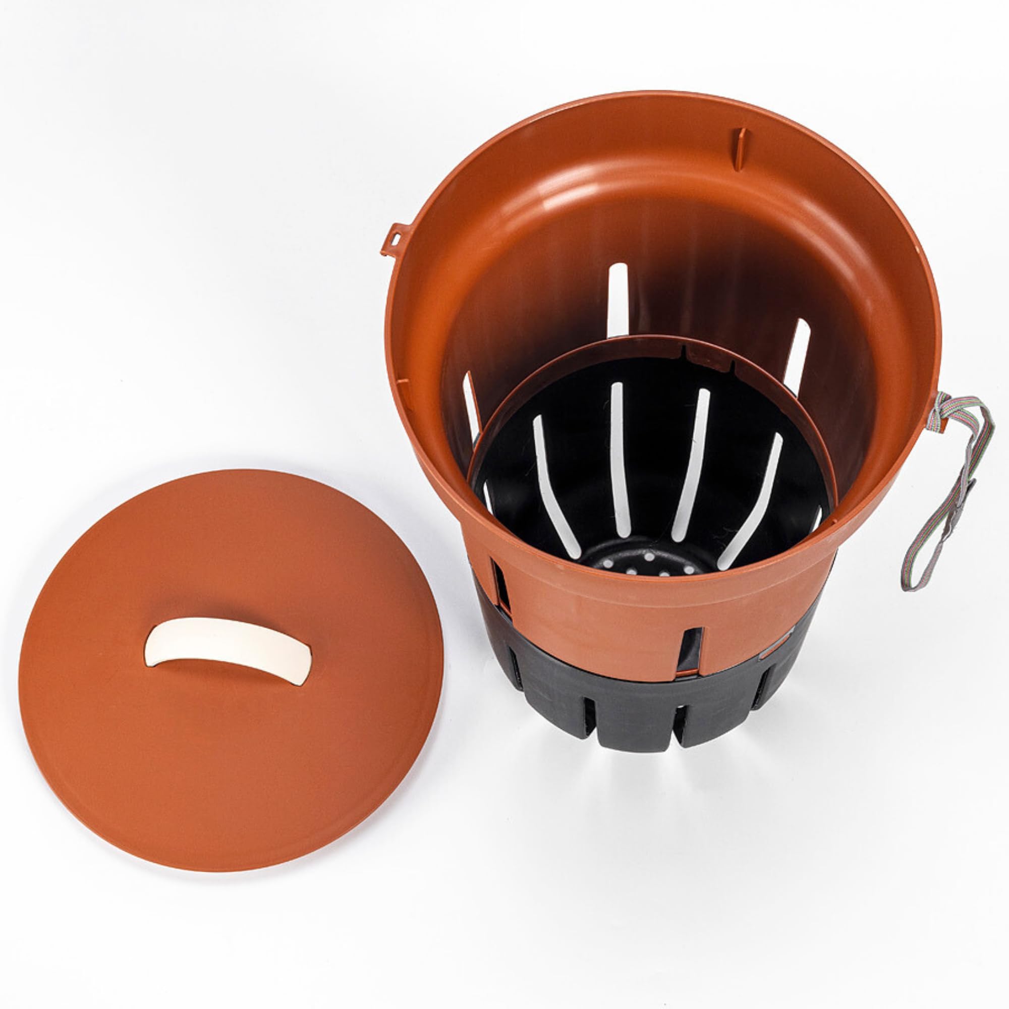 Urbalive - Compostador para Gusanos (12 L, para jardín subterráneo, para excavar, de plástico Reciclado), Color Terracota