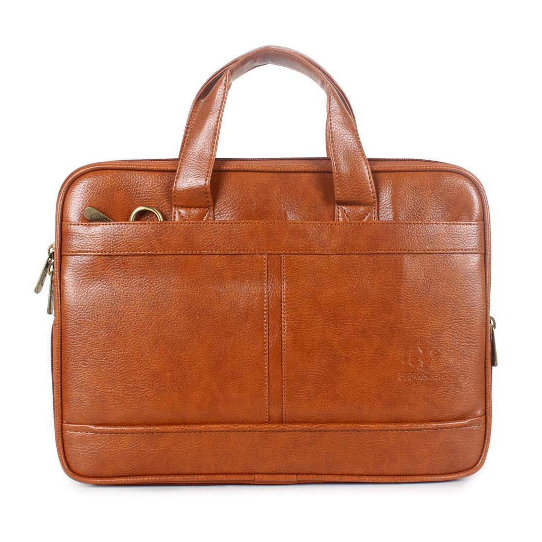 THE CLOWNFISH Unisex-Adult Faux Leather Slim Expandable 12 Inch Laptop Tablet Messenger Bag Briefcase (Orange) (B08V8VL4JG) Amazon Price History, Amazon Price Tracker
