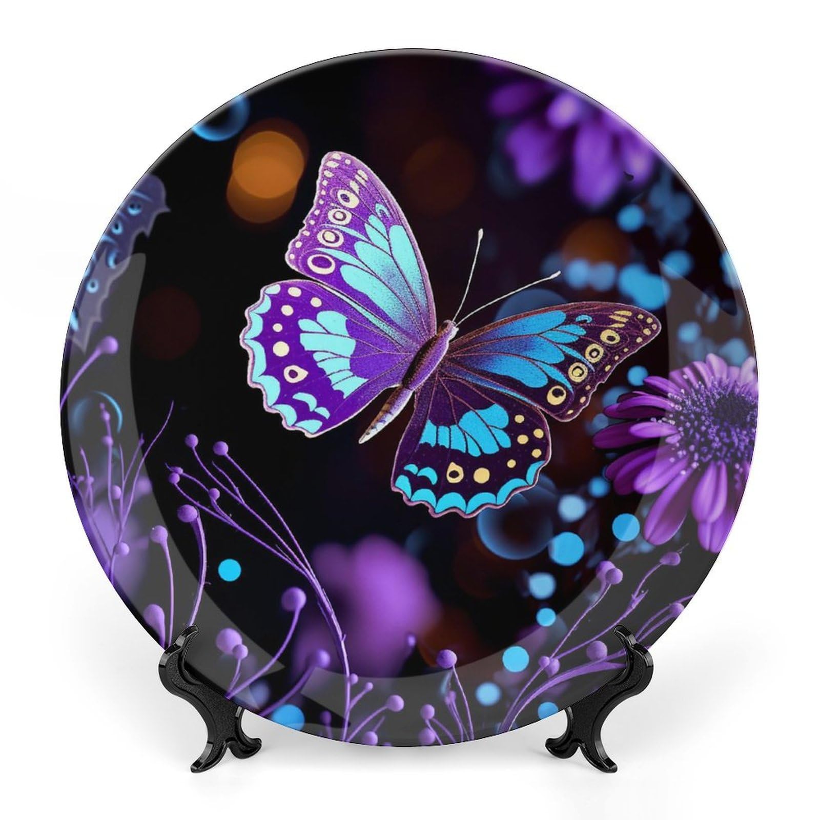 Placa decorativa de cerámica floral VFMKT ideal como regalo de inauguración de casa y aniversarios