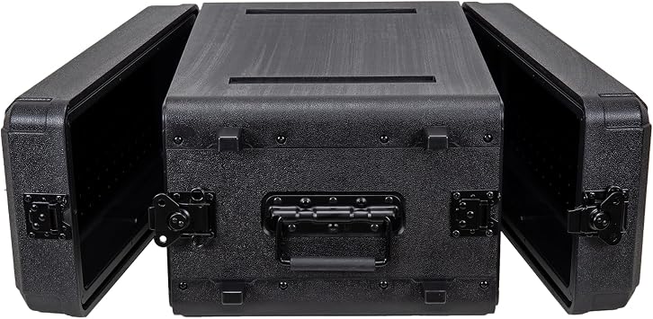 Crossrock 4U Rack Case 13.7" | Complete Wireless System Case, Adjustable Rails 9"13", Extra-Deep Lids, Watertight PE CRA9804U-350S
