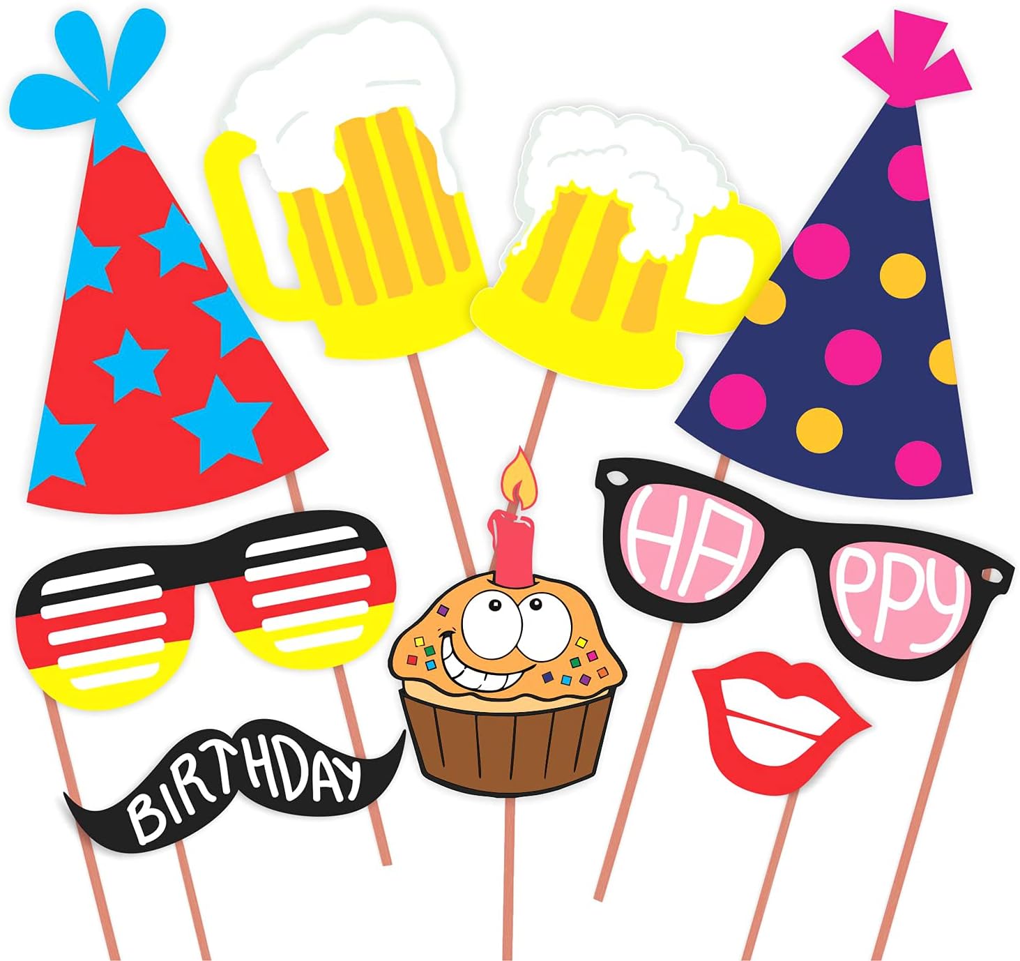 Laser Cut Party Props (26 Pieces)