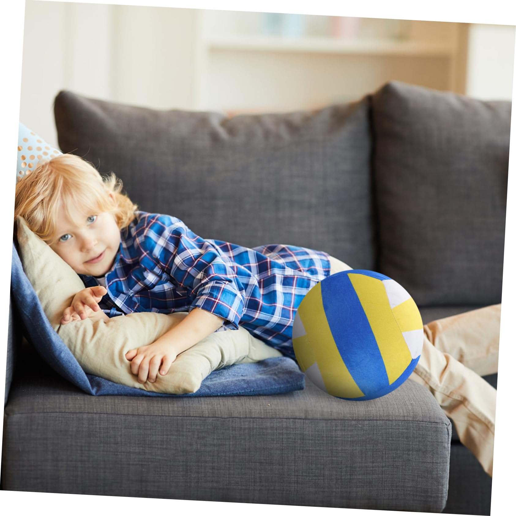 Juguete de Peluche de Voleibol para Decoración de Sofá y para Fiestas Deportivos