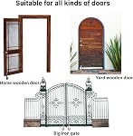 4 inch Spring Caoutchouc Porte chargée Roue,Heavy Duty Porte pivotante Roues Roues avec plaque nominative universelle, Roues de porte pour roulettes de porte de clôture en bois,Porte en bois Roue