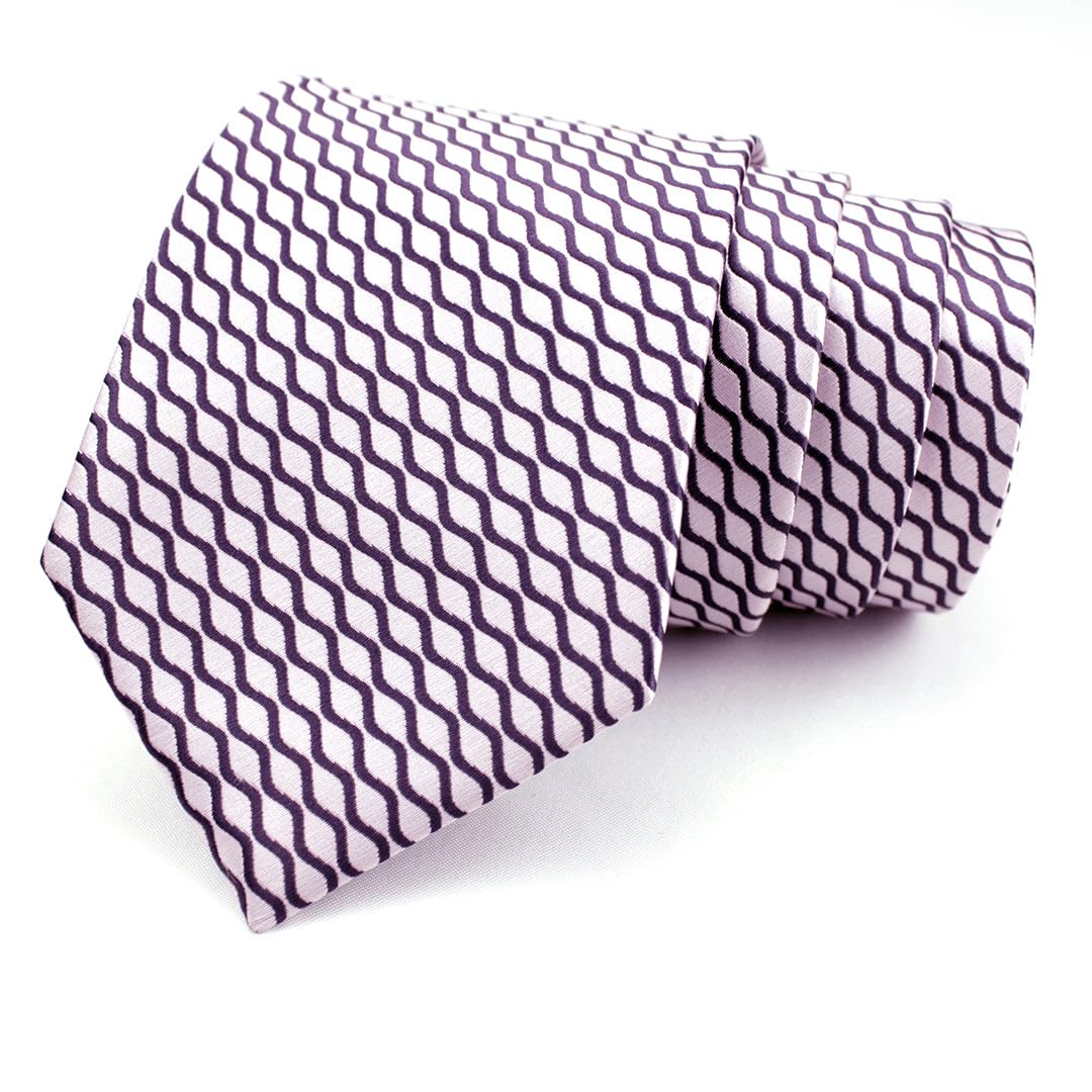 peluche Wavy Pink Necktie for Men-picture-1