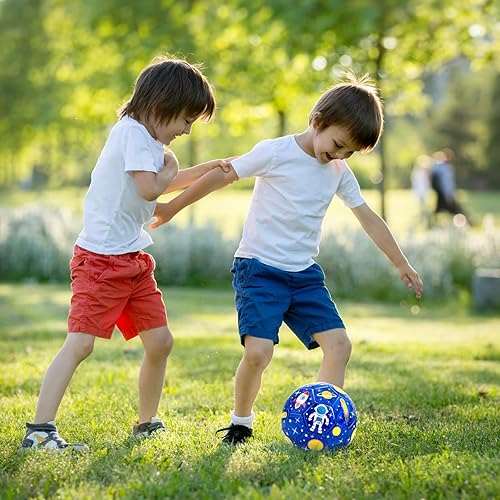 Miniatura 7 de INPODAK Size 2 Size 3 Soccer Ball for Toddler, Stocking Stuffer Christmas Toy, Cartoon Balls for Kids with Pump, Mesh Bag and Gift Box, Great Gift