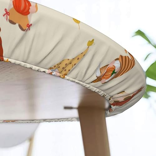 Vista 62 de Delerain Mantel redondo ajustable de hortensia azul, mantel redondo impermeable con borde elástico, lavable, para interiores y exteriores, se adapta