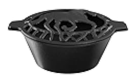 Fire Beauty Woodstove Steamer Stove Humidifier Cast Iron Lattice Top Rust Resistant 2.3 Quart Capacity (horse)