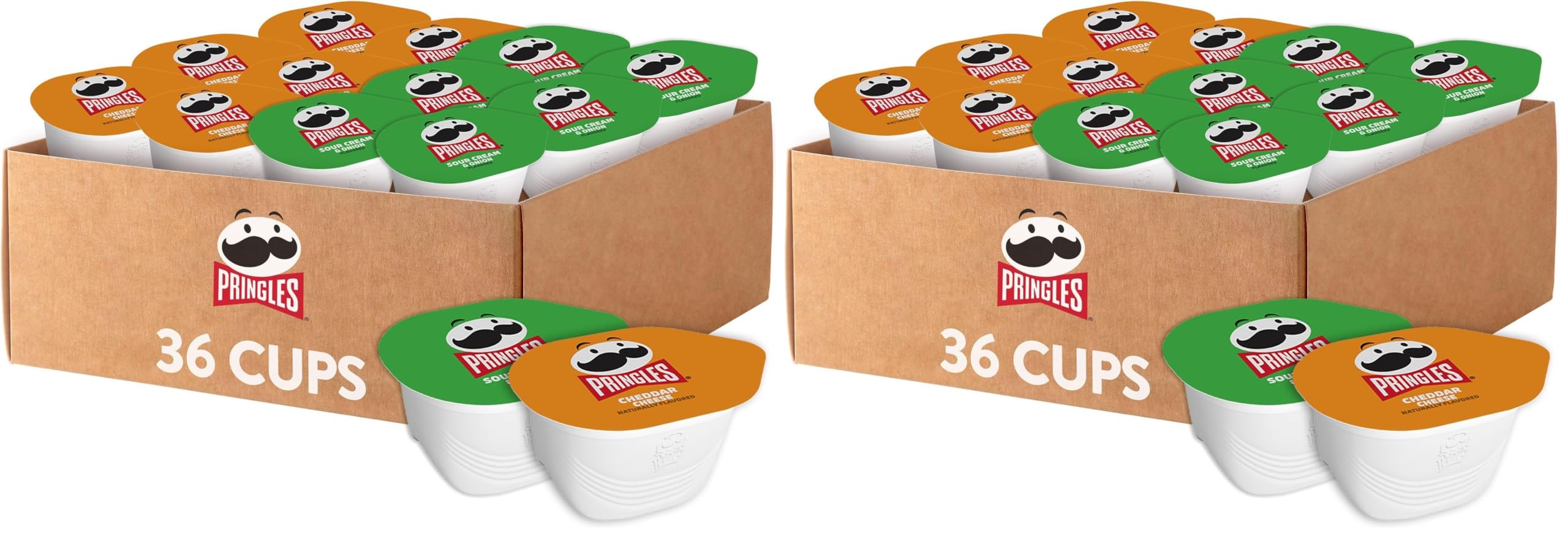 Pringles Potato Crisps Chips, Snack Stacks, Lunch Snacks, Office and Kids Snacks, Variety Pack (36 Cups) (Pack of 2)