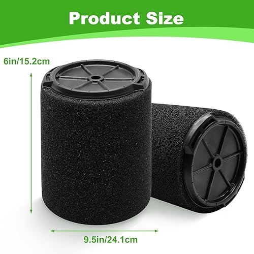 Miniatura 10 de Paquete de 2 filtros plisados VF5000 de 3 capas para Ridgid para aspiradora de 6 a 20 galones WD1450 WD0970 WD1270 WD09700 WD09700 WD06700 WD1680