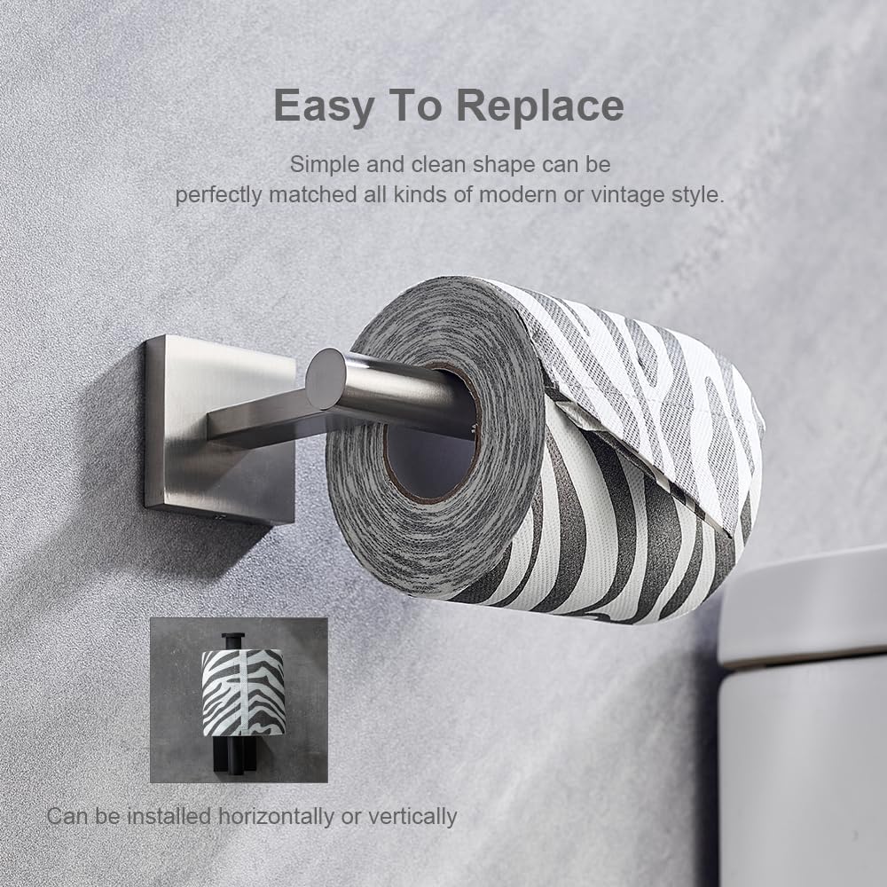 Wall-Mount Toilet Paper Holder, Open Arm, Brushed Nickel — Amazon image 4