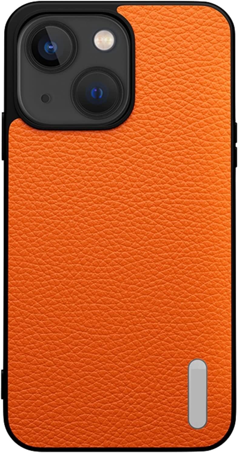 Funda para iPhone 13 Pro Max anticaídas con protección integral de cuero de vaca 2