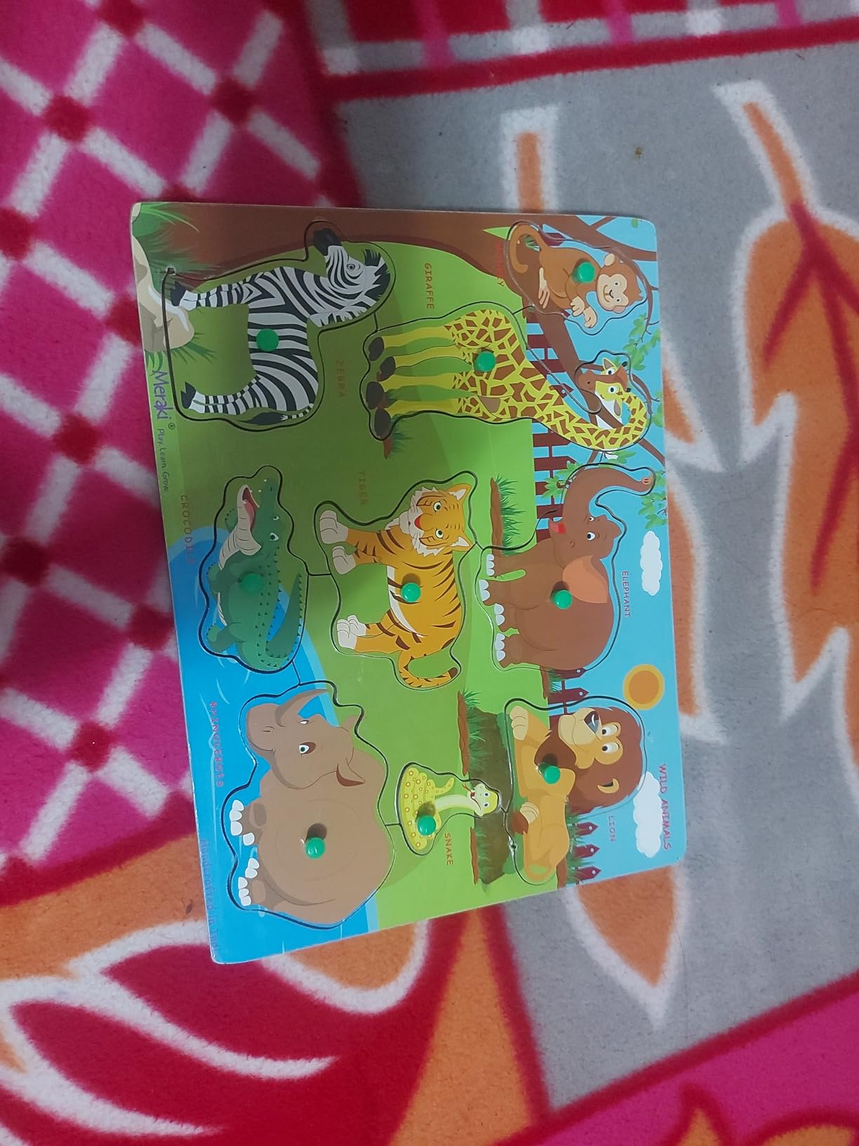 Buy Meraki Fruits Wooden Puzzle for Kids, Puzzle for 2+ Year Old Kids