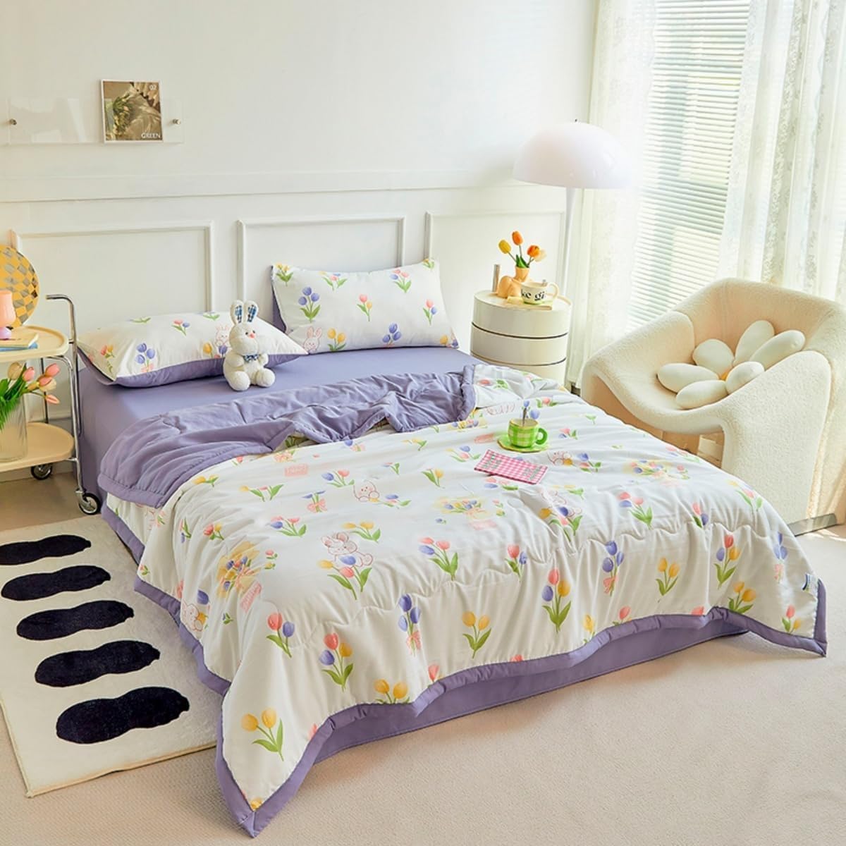 KIJyfgTR Summer Cooling Duvet All-Season Microfibre Quilted Bedspread And Decorative Blanket (duvet Only)