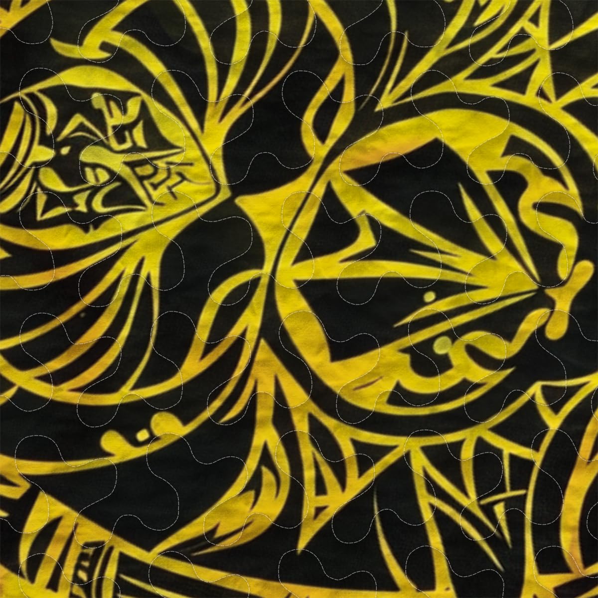 Hibiscus Sea Turtle Quilt - Personalized Print, Twin, Queen, King Size - Polynesian Tribal Hawaiian Pattern Bedding