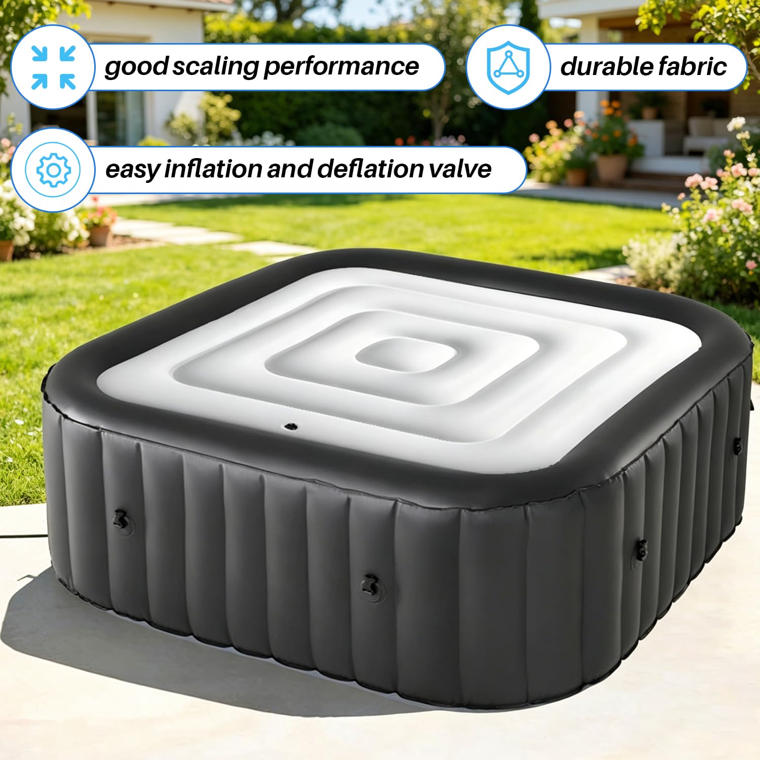 Cubierta Inflable para Bañera de Hidromasaje de 4.2 Pies con Aislamiento