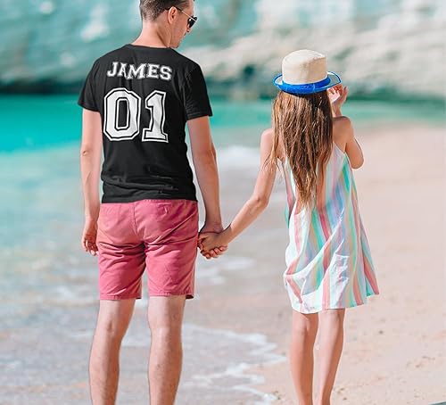 Miniatura 5 de Custom Names Father's Day Father And Me Tshirt, Personalized Dad Shirt,Fathers Day Gift, Fathers Day Shirt, Dad & Son Personalized Last Name Shirt,