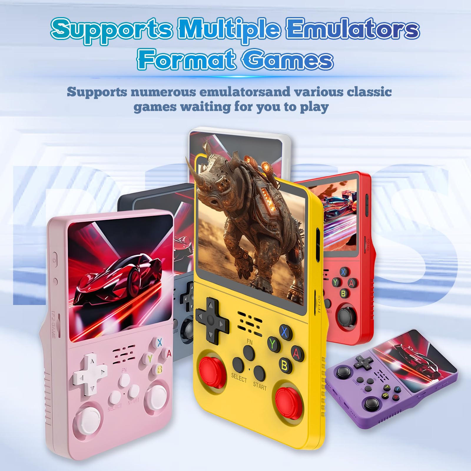 R36S Retro Handheld Spielkonsole, Retro Konsole 3,5-Zoll-IPS-Bildschirm, 128 G über 40.000 Spiele, tragbare Spielkonsole für Kinder und Erwachsene, unterstützt mehrere Emulatoren (Schwarz)