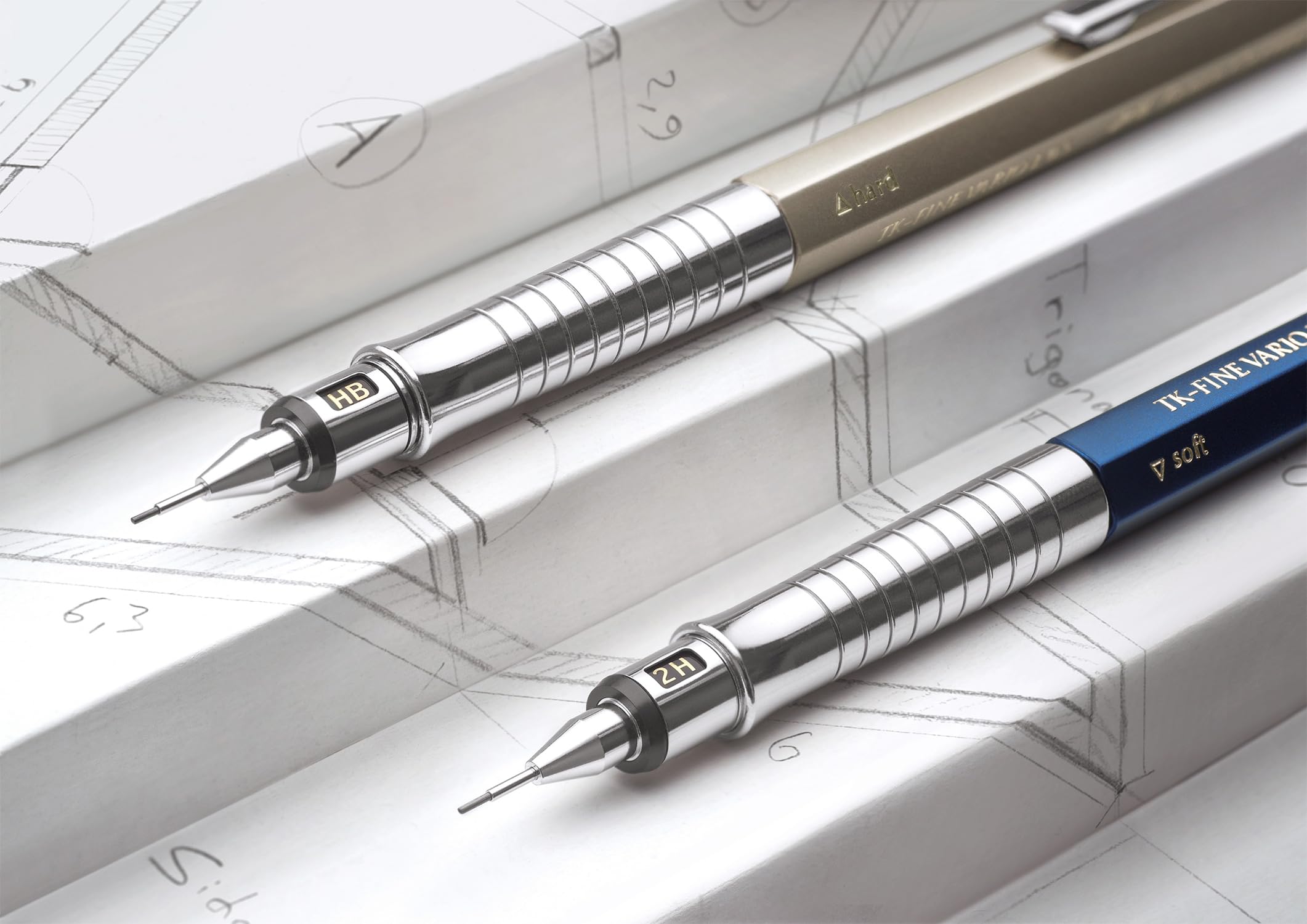 Faber-Castell TK-Fine Vario L 0,7 mm Druckbleistift-Set, Champagne Gold