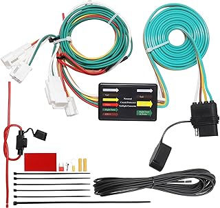 MECMO 4 Pin Trailer Wiring Harness 56434 for 2019-2023 Toyota RAV4 & RAV4 Prime Hybrid, Plug-in Simple Custom-Fit T-Connector 4-Pole Flat Trailer Light Connector, Trailer Hitch Wiring for Toyota RAV4