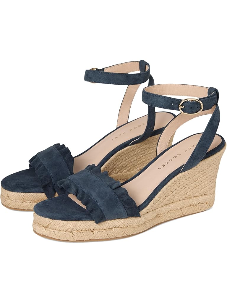 Multi Jack Rogers Rozette Ruffle Wedge - Suede