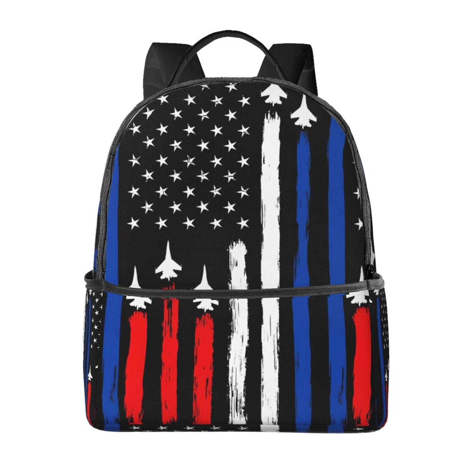 ayvcxui Air Force US Veterans 4th of July American Flag Backpack Lightweight Laptop Backpacks Casual Double Shoulder Backpack For Women Men Travel