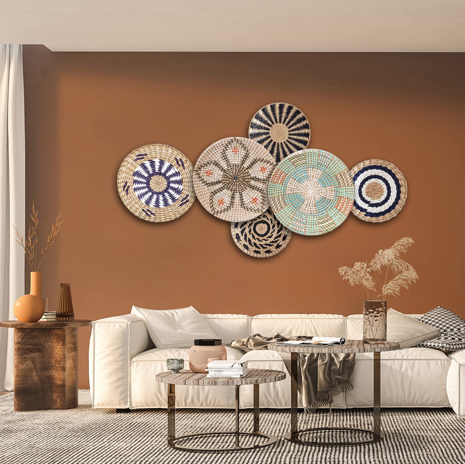 GILLSTAD wanddecoratie, set van 3, Zeegras handgemaakt - België