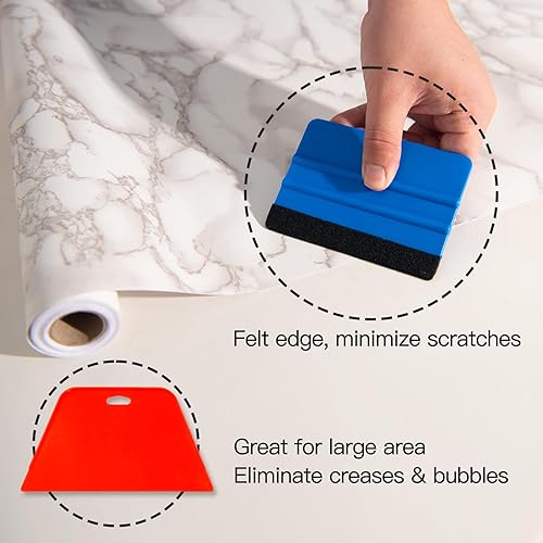 Miniatura 6 de Art3d Kits de herramientas de alisado de papel tapiz, juego de herramientas de alisado multifunción para despegar y pegar azulejos contra