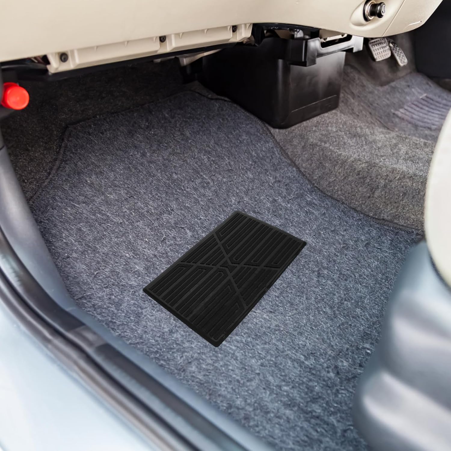 Car Floor Carpet Mat Patch Rubber Pedal Pad for Carpet Non- Design for Easy Maintenance Black Heavy-Duty Auto Accessory for Car Interiors