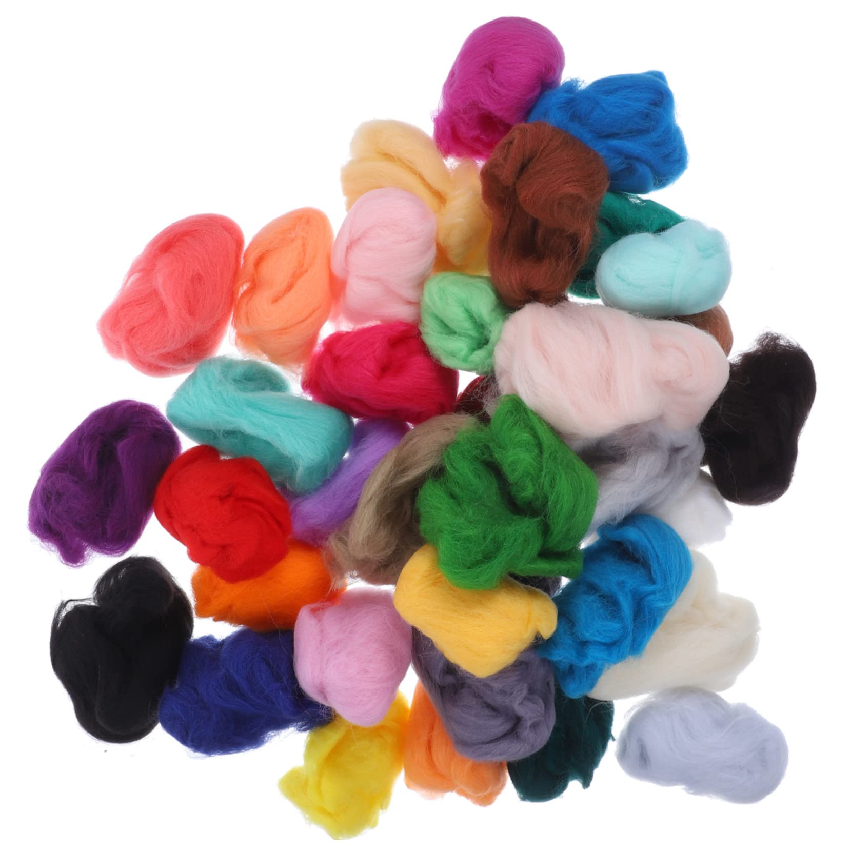 SHINEOFI 108 Piezas Tiras De Lana De Colores Accesorios De Fieltro Traje De Niño Kit De Fieltro De Aguja Fieltro De Lana Suministros De Fieltro De Aguja Traje De Niños Hilo De Lana DIY 6S