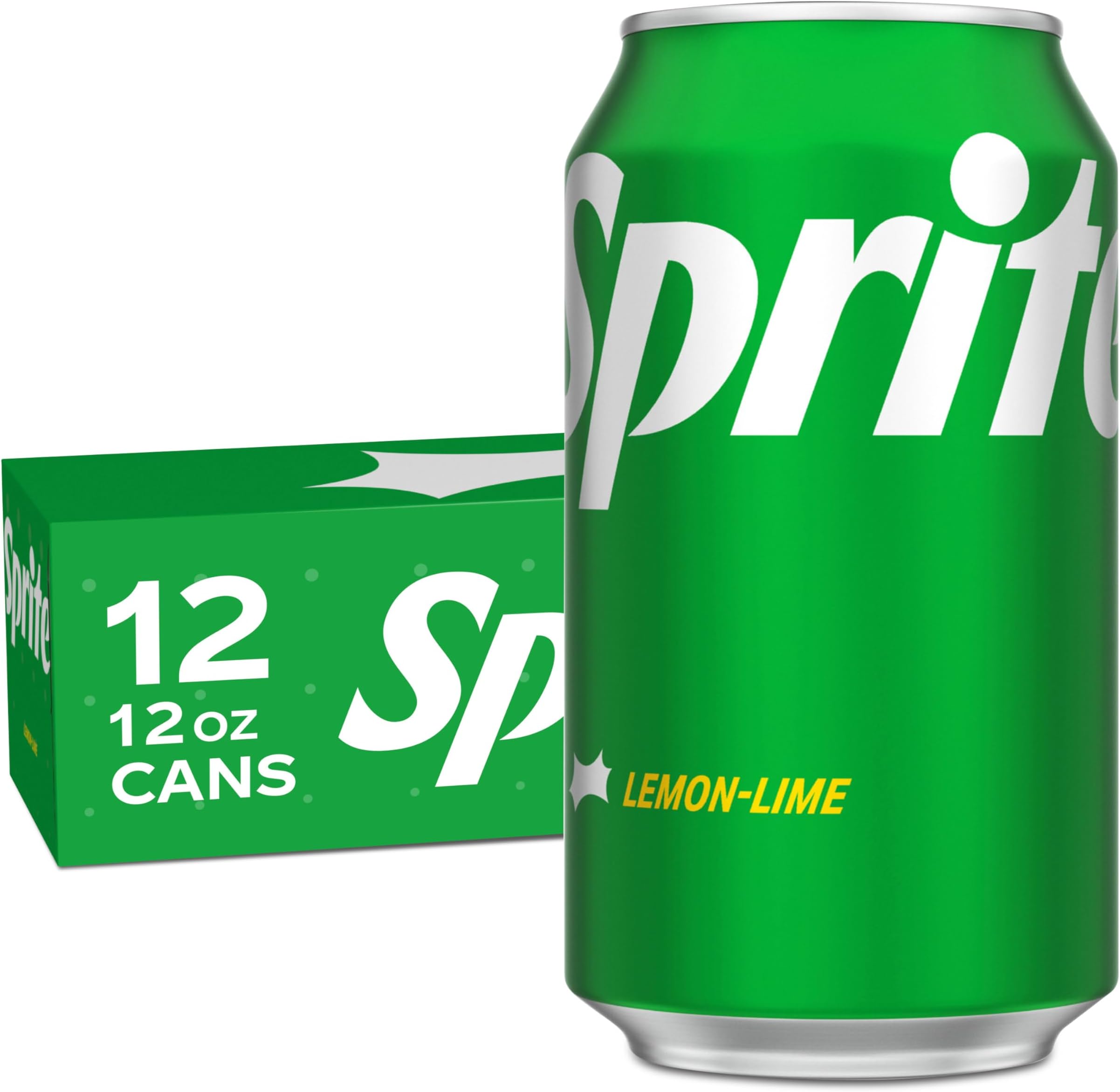 Sprite Lemon Lime Soda Soft Drinks, 12 fl oz, 12 Pack,Cans