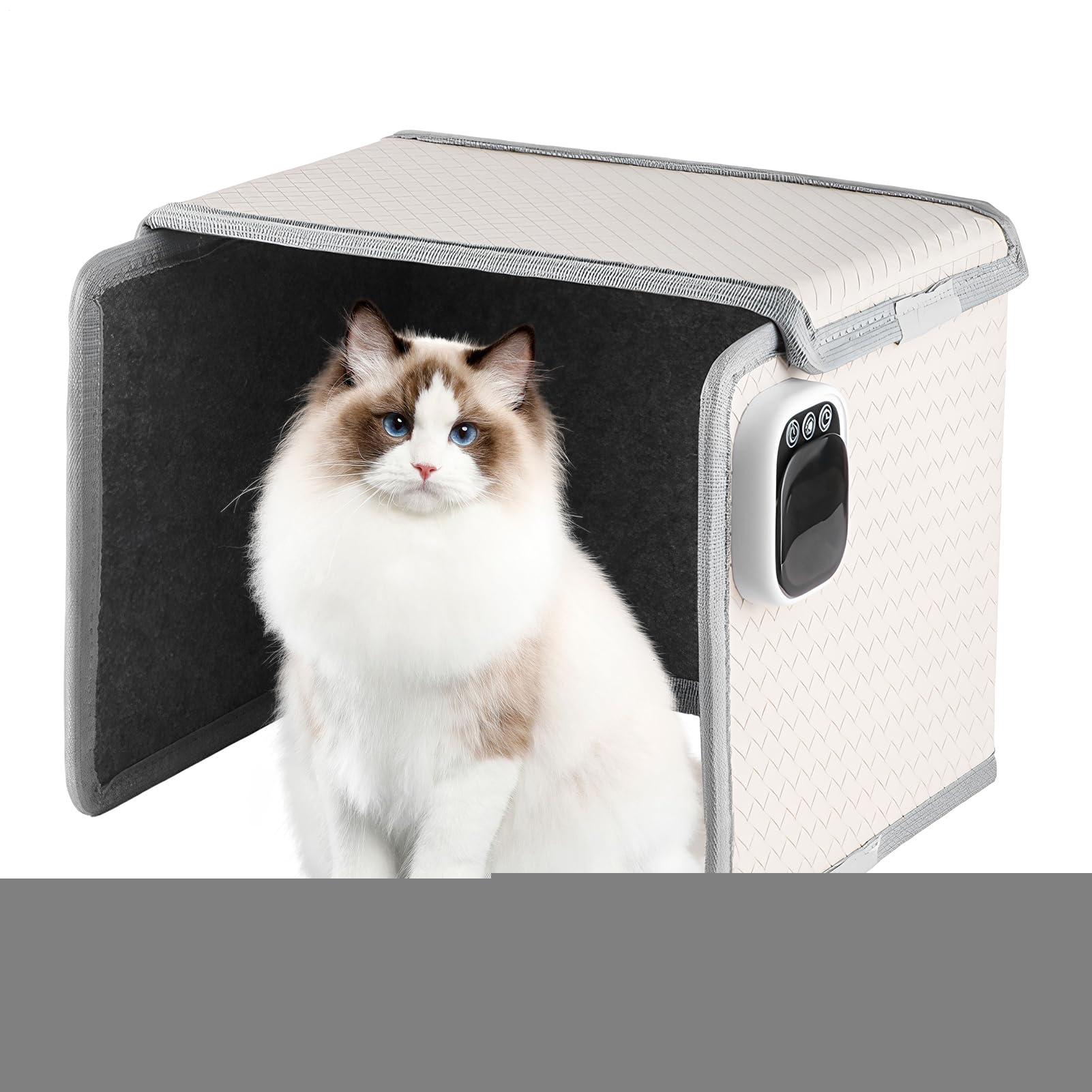 Cueva climatizada para gatos | para animales cómodo y rápido calentamiento ajustable | tienda de calefacción para perros pequeños | para dormitorio, oficina, apartamento, dormitorio, salón