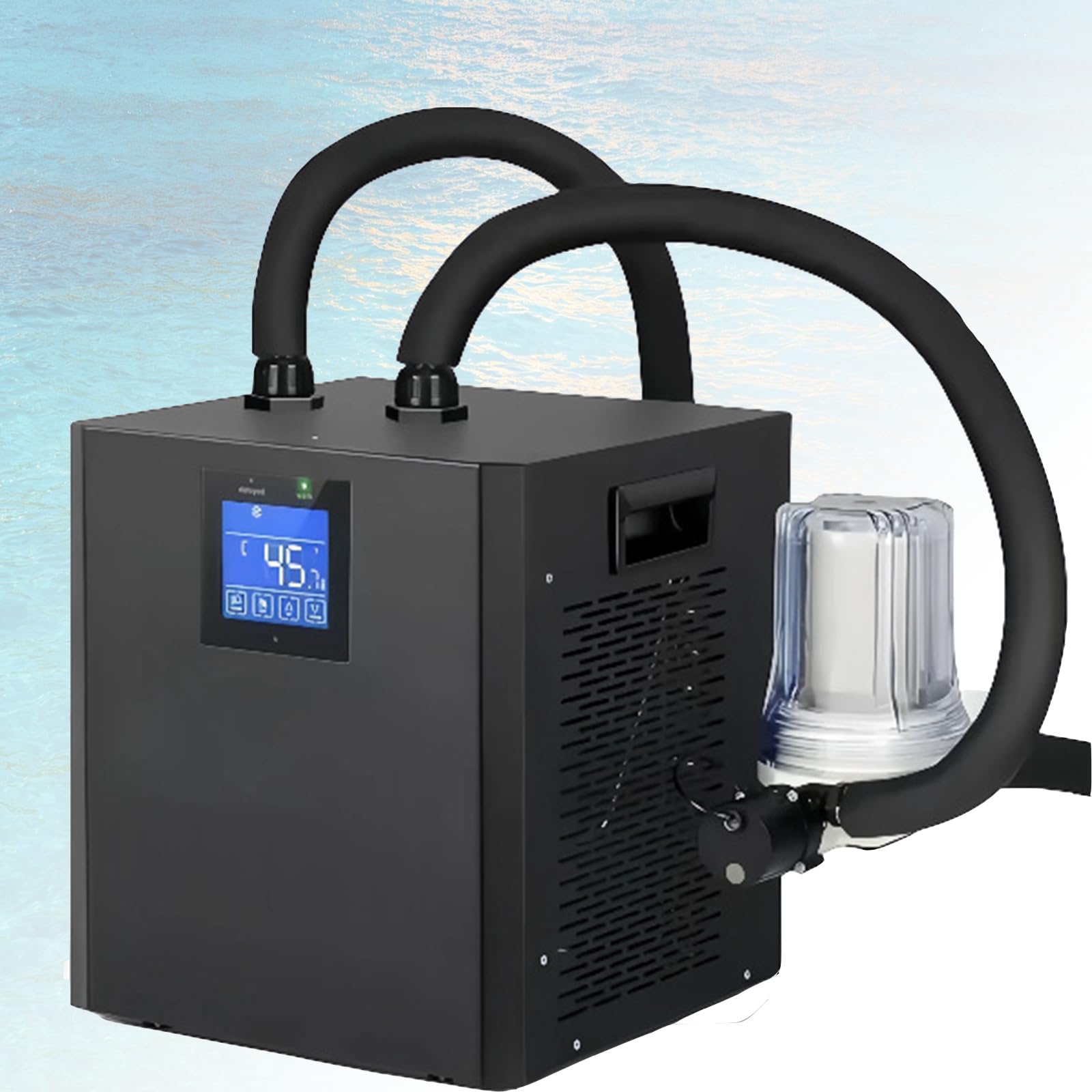 MINHUIJIHUI 600w Cold Plunge Chiller, Ice Bath Cold Water Recovery, with Filter and Water Pump, Insulated Hoses Improve Cooling Performance, 1/3hp Powerful Cooling, for Home Cold Plunge Therapy