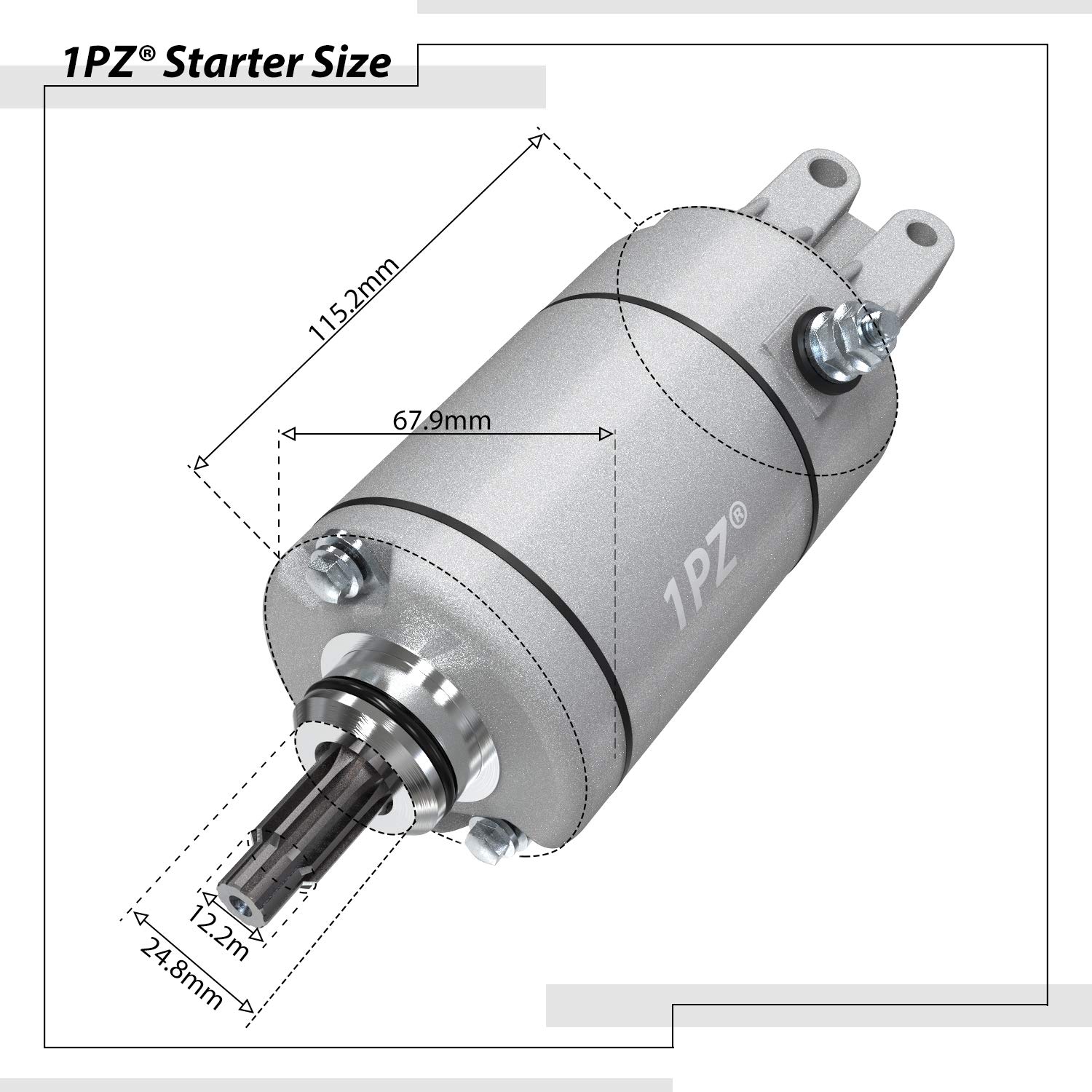 1PZ SM4-ST1 Starter Motor Replacement for Honda Foreman FourTrax 400 450 500 TRX400 TRX450 TRX500 31200-HM7-003 31200-HM7-A41