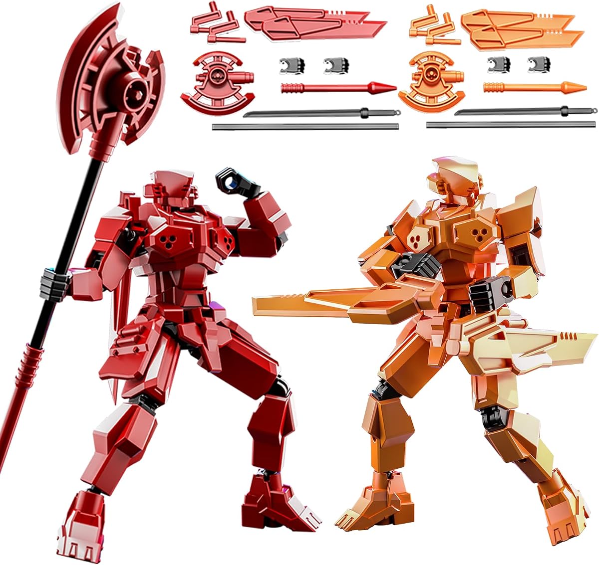 T13 Action Figure 2Pack Sets, Already Assembled Titan 13 Warrior Figures, Multi-Jointed Movable Action Figure, Lucky 13 Collectible Toy, Dummy 13 Action Figures for 6 7 8 9 10 11 12 Years Old Kids
