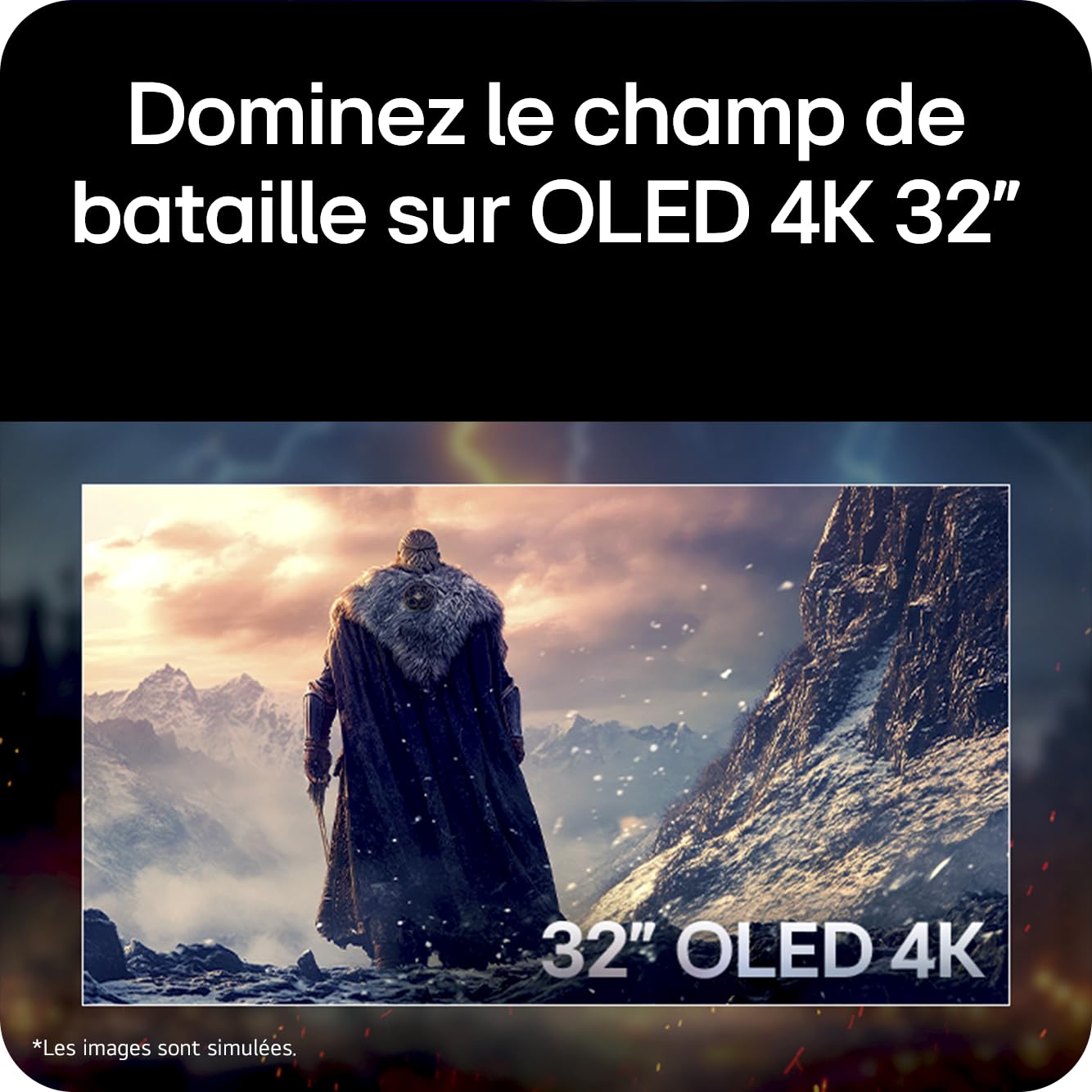 LG Ultragear™ 32GX850A-B.AEU Ecran PC Gaming 32" - Dalle OLED résolution UHD (3840 x 2160), 0,03ms 165Hz, DisplayHDR™400 True Black, DCI-P3 98.5% (CIE1976), FreeSync Premium Pro, G-Sync Compatible
