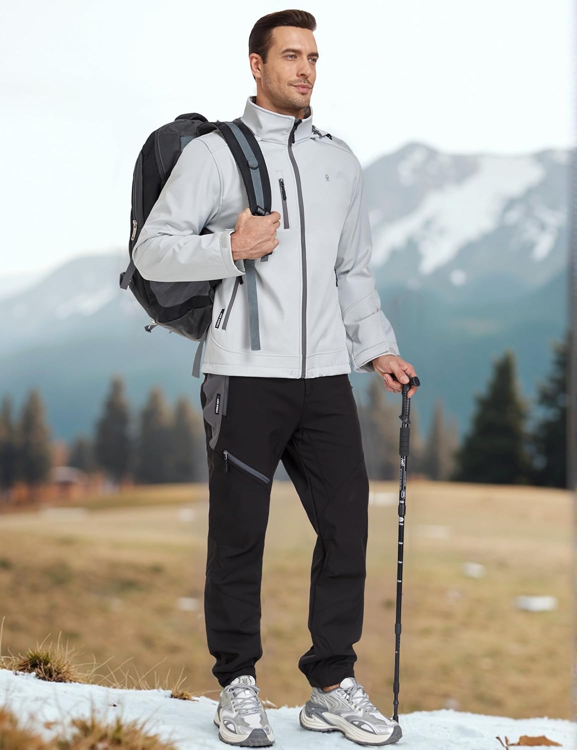 Little Donkey Andy Men’s Softshell Jacket with Removable Hood, Fleece Lined - Image 2