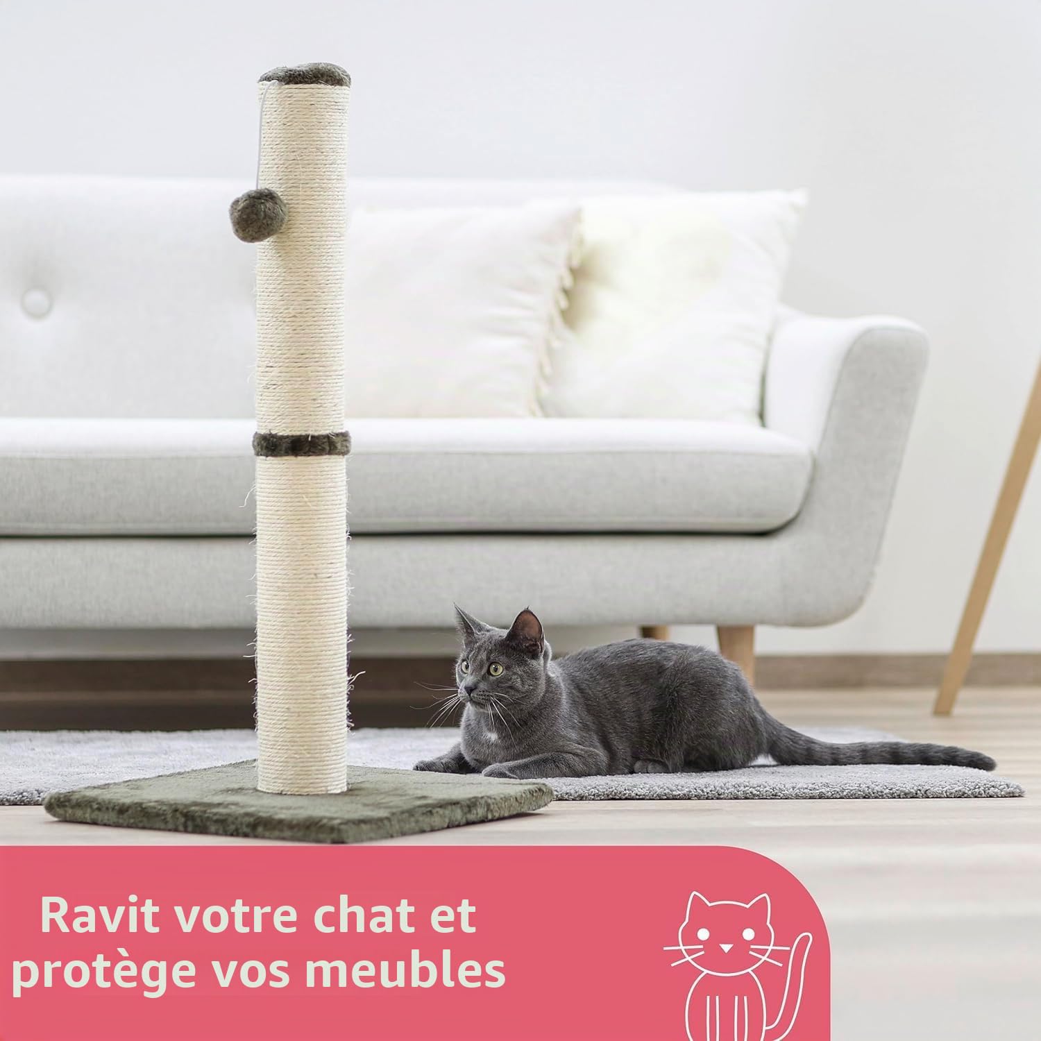 Kerbl Tube à Gratter Opal Maxi 78 cm pour Chat