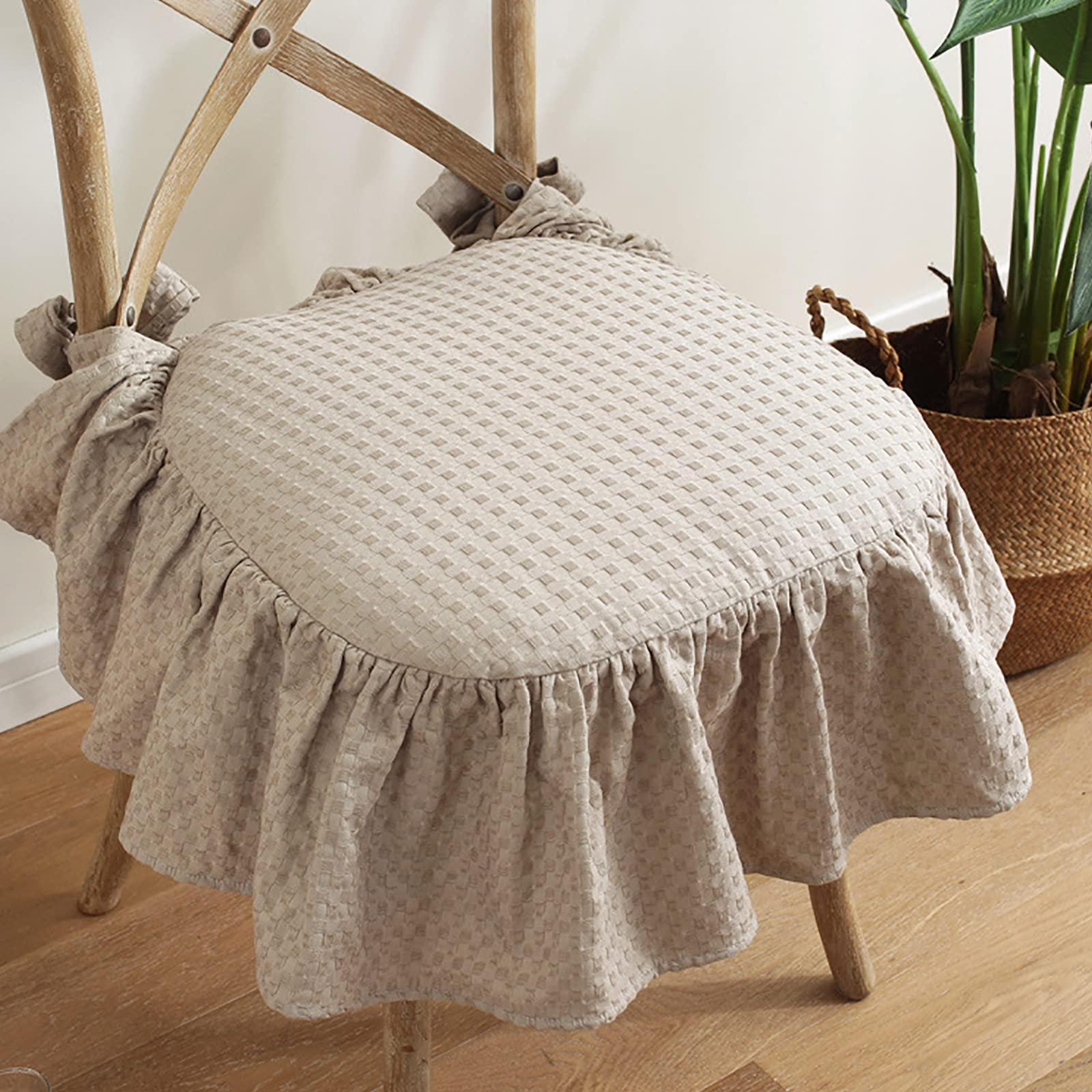 Coussins de chaise en coton doux lot de 4 galettes haut de gamme lavables pour table en bois