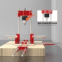 CEIEVER Fúróállvány Tokmánnyal - 0-60° Állítható Szögű Fúrósegéd Elektromos Fúrókhoz és Csavarozókhoz, Alumínium Ötvözet, Mélységütközővel 6