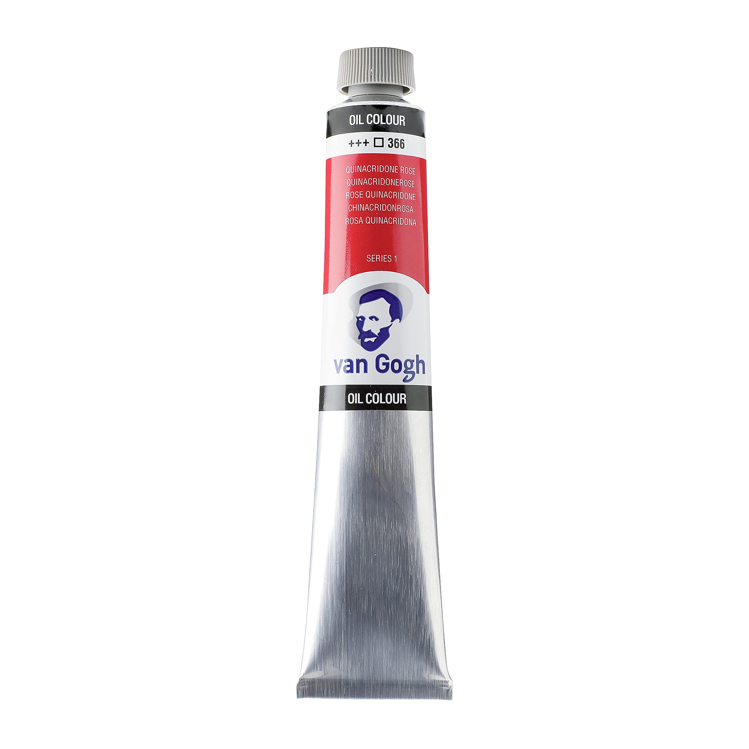 Van Gogh Quinacridone Rose (Primary) Oil Colour - Quinacridone Rose 366-60 Ml Tube - High Pigmentation - Excellent Tinting Strength - Artist Quality - Lightfastness +++
