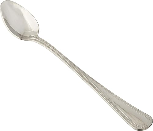 Winco Deluxe Pearl - Juego de cucharaditas heladas de 12 piezas, acero inoxidable 18-8