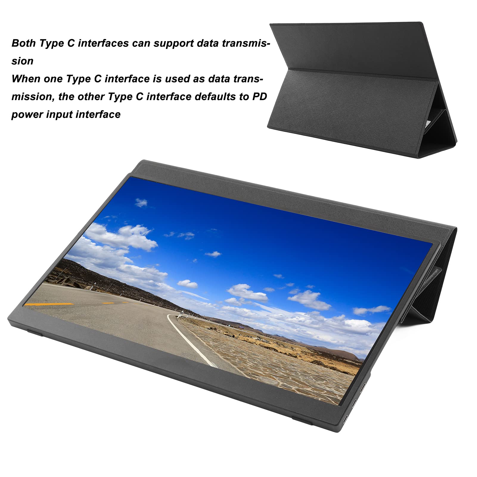 Amazon.co.jp: ポータブルモニター、17.3インチ1080PフルHD USB C HDMI