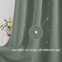Vista 38 de NICETOWN Twinkle Stars Cortinas Opacas - Esencial para la Hora de la Siesta, Paneles de Cortinas para Tratamiento de Ventanas en Habitación