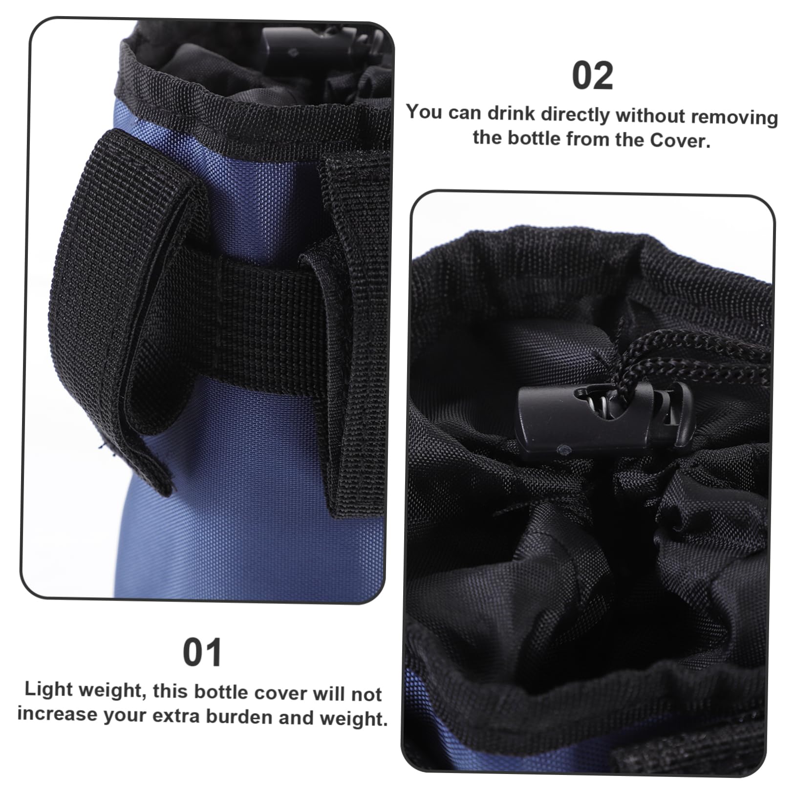 TOYANDONA 4 Piezas Bolsa de Botella de Bicicleta Soporte para hervidor de Bicicleta Ciclismo pava Bolso Portador para Botella de Agua Porta Bebidas para Bicicleta Papel de Aluminio Gris