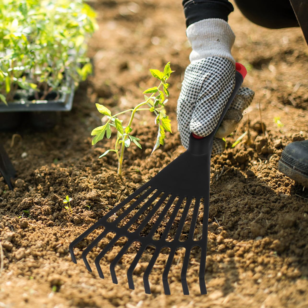 HOMSFOU 4stücke Handrechen Kunststoff Für Gartenarbeiten Gartenrechen Für Und Blumenbeete Praktisch Und Für Einfache Gartenpflege