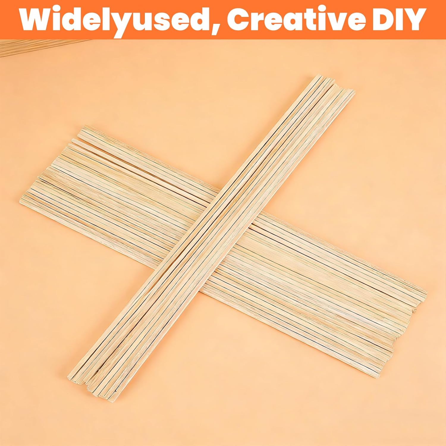 50 PCS Wooden Dowel Rods for Crafts, 1/8" X 12" Craft Wood Sticks Hardwood Unfinished Square Dowel Wood Sticks 1/8 Square Wooden Dowels for Art Crafts, Kites, DIY Projects Home Decor Models Making